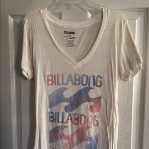 Billabong White Graphic Short Sleeve T-shirt